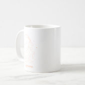 Mug Capricorne Ligne Artistique Blanc Pêche (Devant gauche)