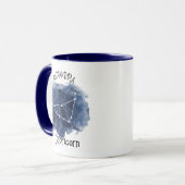 Mug Capricorne Starry Night Constellation Nom personna (Devant gauche)