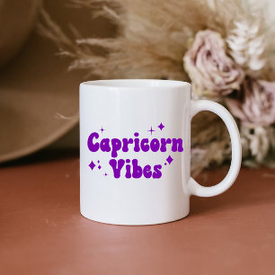 Mug Capricorne Vibes Zodiac Astrologie Purple Stars Co