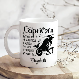 Mug Capricorne Zodiac Horoscope Nom personnalisé