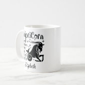Mug Capricorne Zodiac Horoscope Nom personnalisé (Devant gauche)
