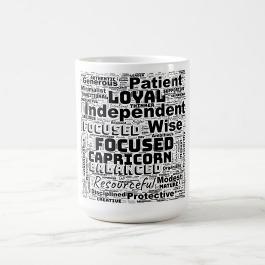 Mug Capricorne Zodiac Mot Cloud Inspiration (Centre)