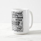 Mug Capricorne Zodiac Mot Cloud Inspiration (Devant droit)