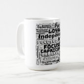 Mug Capricorne Zodiac Mot Cloud Inspiration (Devant gauche)