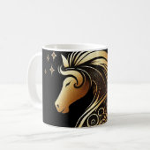 Mug Capricorne Zodiaque Cheval Or Astrologie (Devant gauche)