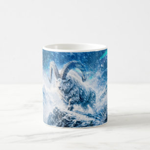 Mug Capricorne Zodiaque en majestueux bélier sous le c