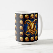 Mug Capricorne Zodiaque Étoiles Célestes Et Lune (Devant droit)