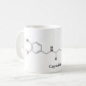 Mug Capsaicin Molecule Chimie Nourriture épicée Amateu (Devant gauche)