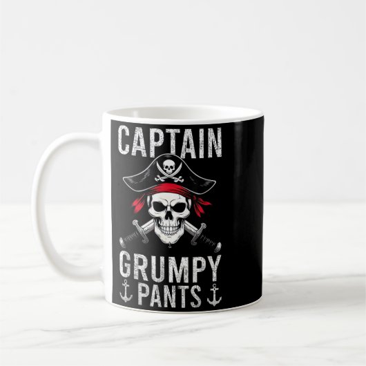 Mug Captain Mpy Pants Rate Humor Skull Graphic  (Gauche)