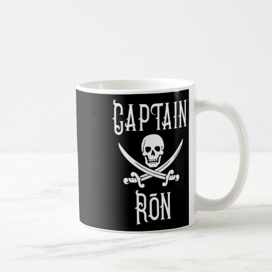Mug Captain Ron Personalized Pirate Skull Boating  (Droite)
