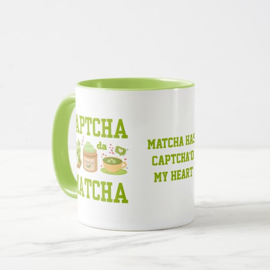 Mug CAPTCHA DA MATCHA Fun Latte Boisson (Devant gauche)