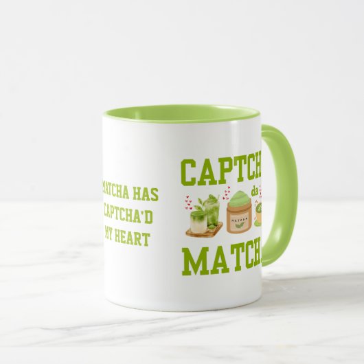 Mug CAPTCHA DA MATCHA Fun Latte Boisson (Devant droit)