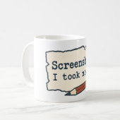 Mug Capture d'écran ? J'ai pris des notes. Blague sur (Devant gauche)
