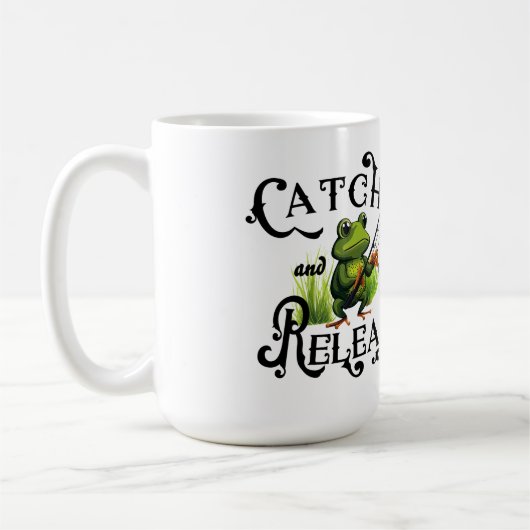Mug Capture Et Libération Patch De Grenouille De Pêche (Gauche)