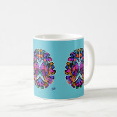 Mug Capuchon aqua conçu à motif cérébral (Devant droit)