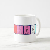 Mug Capuchon de nom de table périodique Cristopher (Devant droit)