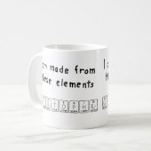 Mug Capuchon de nom de table périodique Cristopher (Devant gauche)