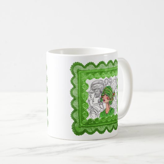 Mug Capuchon vert GIrl (Devant droit)