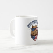 Mug Capy 4 juillet Conception vectorielle de capybara (Devant gauche)