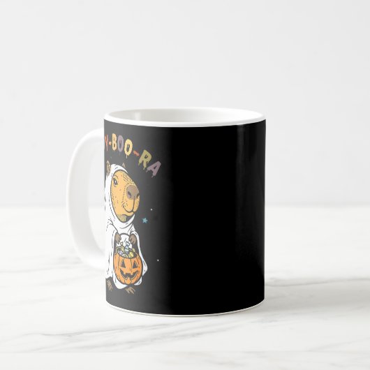 Mug Capy-boo-ra Cappy Halloween Funny Capybara Costume (Devant gauche)