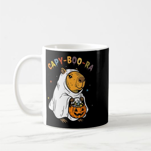 Mug Capy-boo-ra Cappy Halloween Funny Capybara Costume (Gauche)