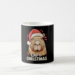 Mug Capy Noël Xmas Chapeau Santa Capybara Rongeur
