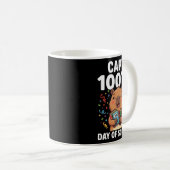 Mug Capybara 100e jour d'école Mignon Capy Animal (Devant droit)