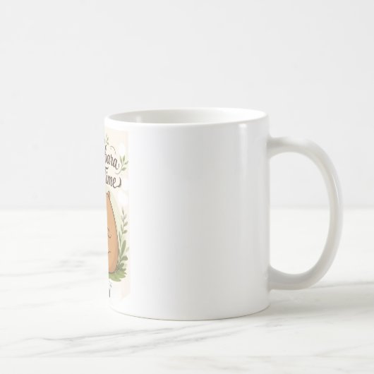 Mug Capybara à l'heure du thé | Capybara mignon buvant (Droite)