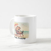 Mug Capybara at beach says: relax, fluffy (Devant gauche)