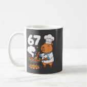 Mug Capybara Chef 67 Six Seven Funny Brain Rot Meme Gr (Gauche)