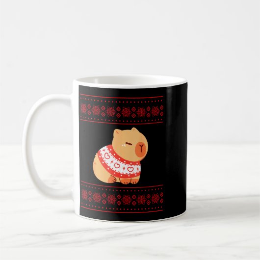 Mug Capybara Christmas Sweater  (Gauche)