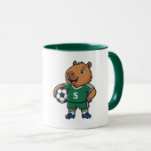 Mug Capybara de Football Mignon (Devant droit)