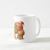 Mug Capybara de Noël décorant l'arbre (Devant droit)