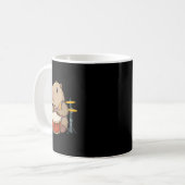 Mug Capybara Drummer Jouer des tambours Rongeurs Funny (Devant gauche)
