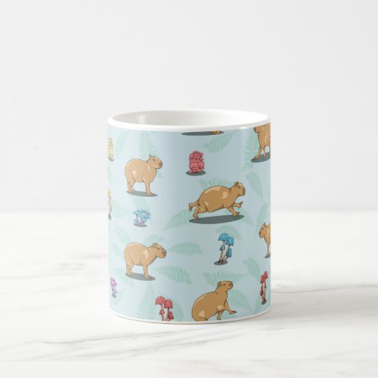 Mug Capybara et mushroom pattern (Centre)