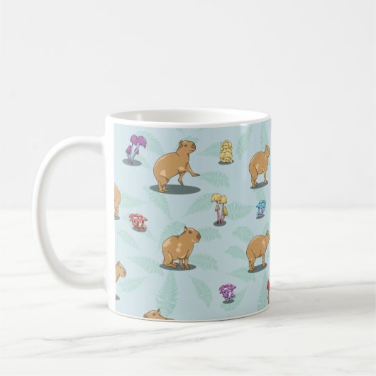 Mug Capybara et mushroom pattern (Gauche)