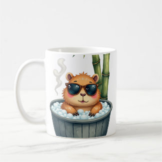 Mug Capybara Hot Tub Relaxation Stress Relief Sticker