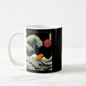 Mug Capybara Japanese Kanagawa Wave Funny Surf Animal  (Gauche)