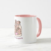 Mug Capybara Jar Art - "Anti-Depressants" Whimsical (Devant droit)