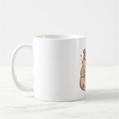 Mug Capybara lisant avec des lunettes design Kawaii (Gauche)