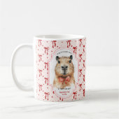 Mug Capybara Love : Pas de Saint Valentin Casquette (Gauche)