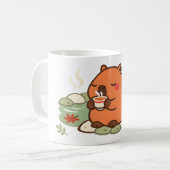 Mug Capybara Mignon à l'heure du thé dans l'Onsen (Devant gauche)