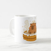 Mug Capybara Mignon Onsen d'Hiver Neige Source Cha (Devant gauche)