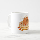 Mug Capybara Mignon Onsen Feuille d'Érable Automne (Devant gauche)