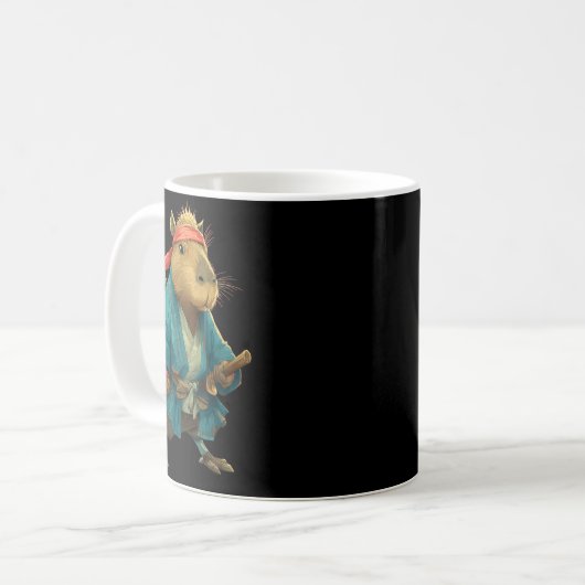 Mug Capybara Ninja Samurai Japan Funny Japanese Graphi (Devant gauche)