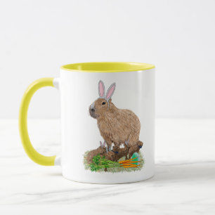 Mug Capybara Pâques mignonne Lapin Drôle