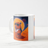Mug Capybara Planet Mars Funny Moderne (Devant gauche)