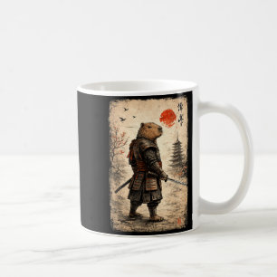 Mug Capybara samouraï graphisme capybara drôle vintage