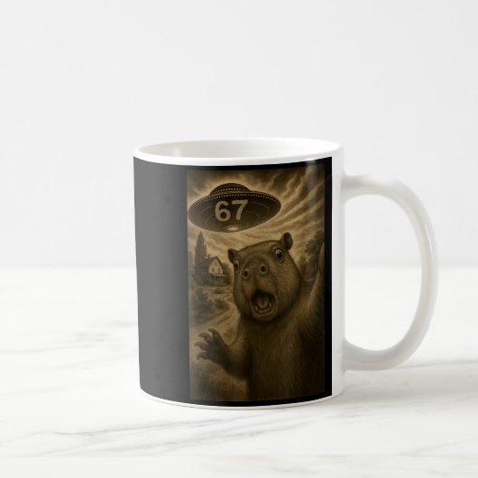 Mug Capybara Selfie 67 Mème Six Sept Drôle d'Ufo (Droite)
