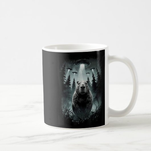Mug Capybara Selfie Avec Alien Ufo Funny Capybara Cade (Droite)